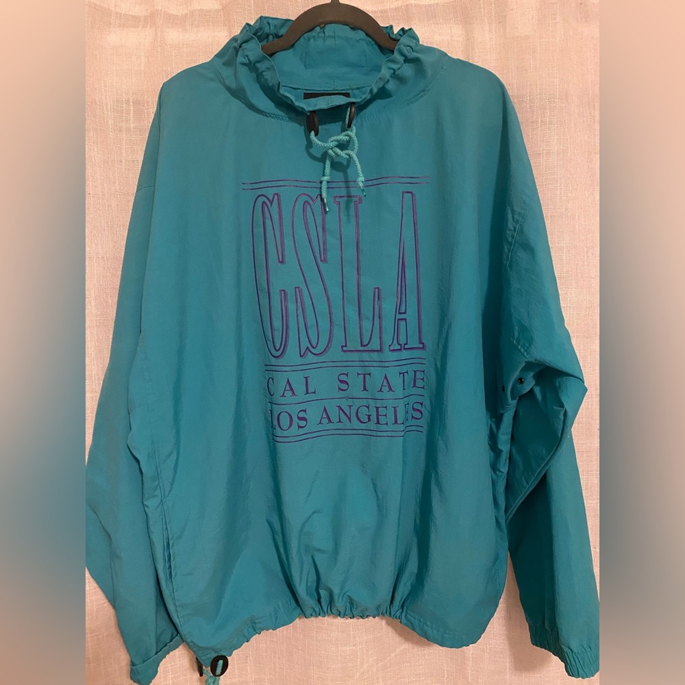 Vintage CSLA 90’s Teal Windbreaker Jacket Men’s XL Sports Gear